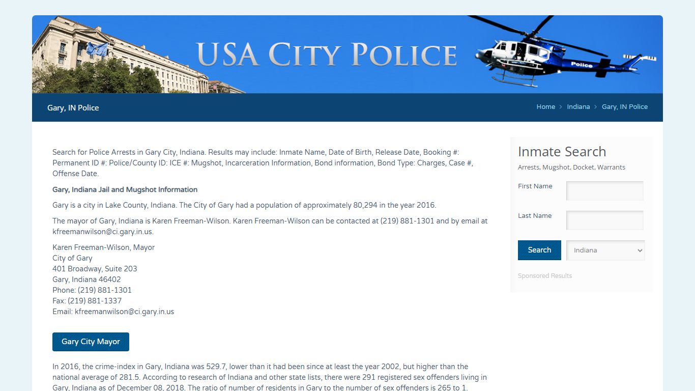 Gary, IN Police | Jail Records